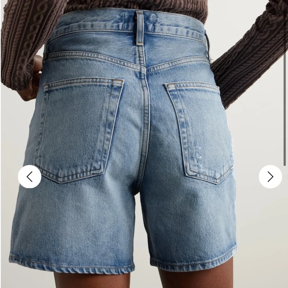 Agolde Stella Light Blue Jean Shorts - Picture 2 of 8